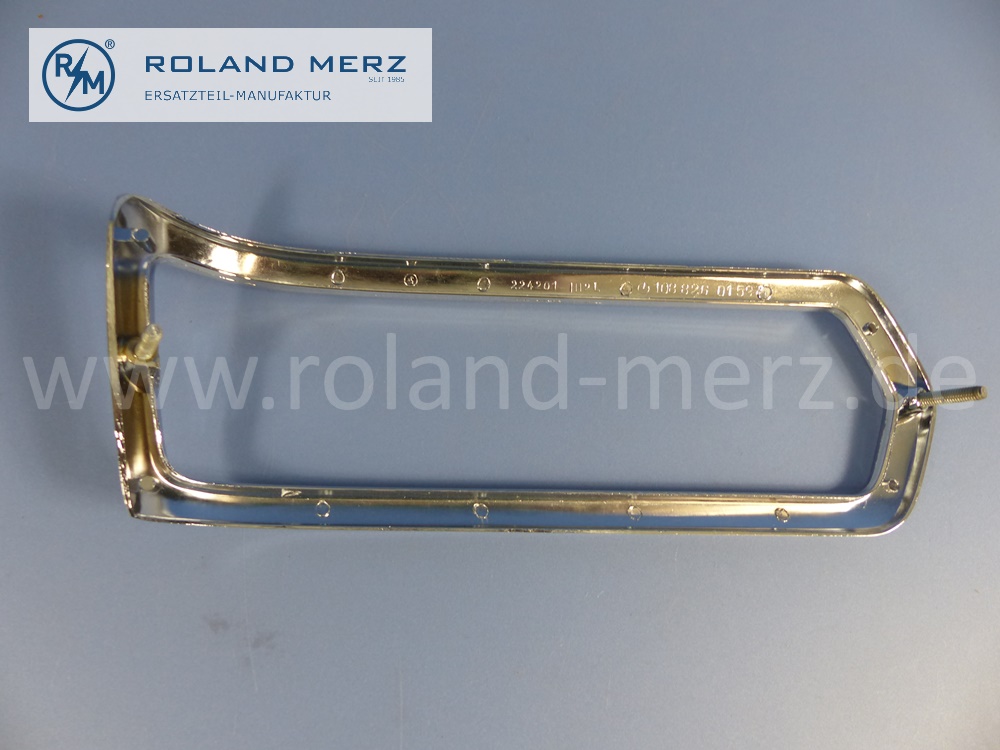 1088260159 ornamental frame, tail lamp left, Mercedes W108, W109, original Mercedes spare-part, NOS