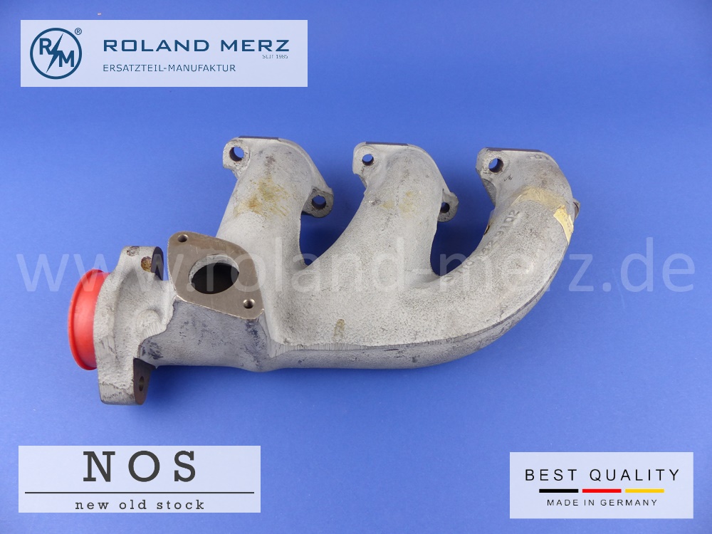 Auspuffkrümmer Mercedes 110 142 91 02 Neuteil NOS Zylinder 1-3 M110, W126 280S, SE, SEL, G-Klasse W460 280GE