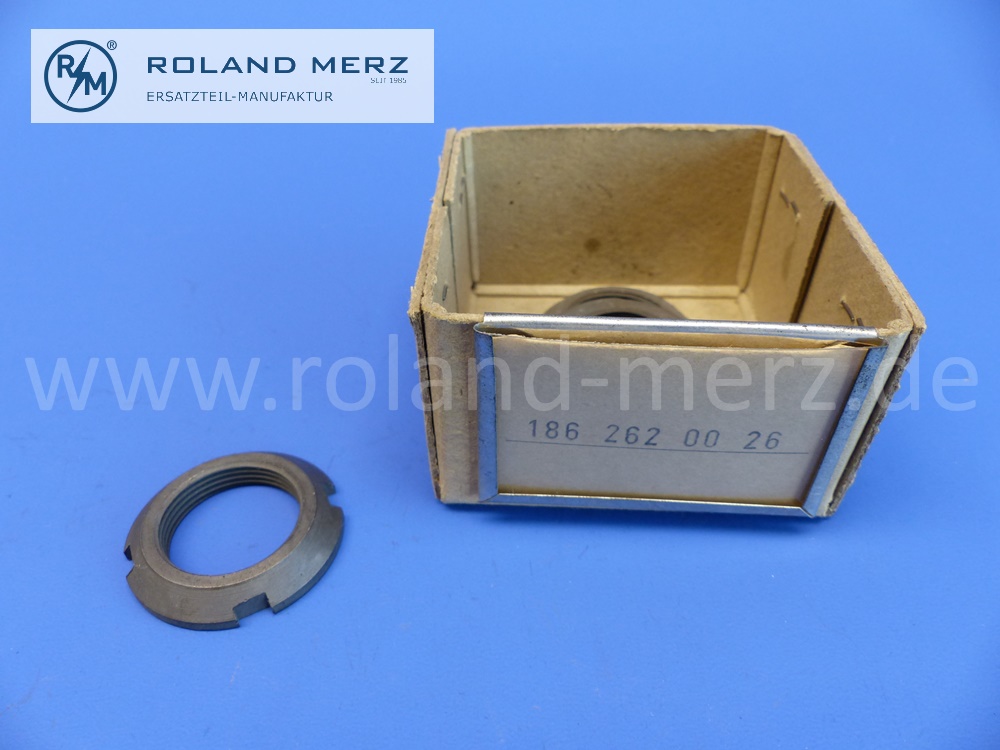 1862620026 Nutmutter M 28 x 1,5 für Hauptwelle, Mercedes 170S-D, 170S-V,  220, 300S, 170Sb, 170DS,  E. 1982620026, Original Mercedes-Neuteil, NOS