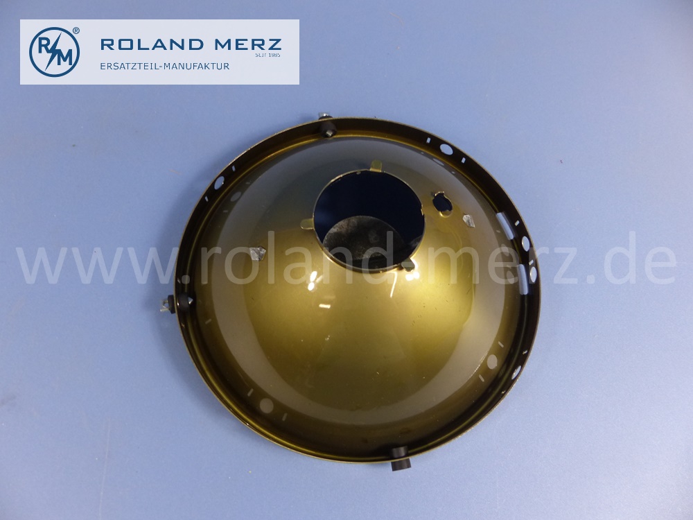 0008265281 Bosch reflector head lamp, 180mm, asymmetric, right hand traffic, Mercedes W105, W120, W121, W1258, W180, Ponton, original Mercedes spare-part, NOS