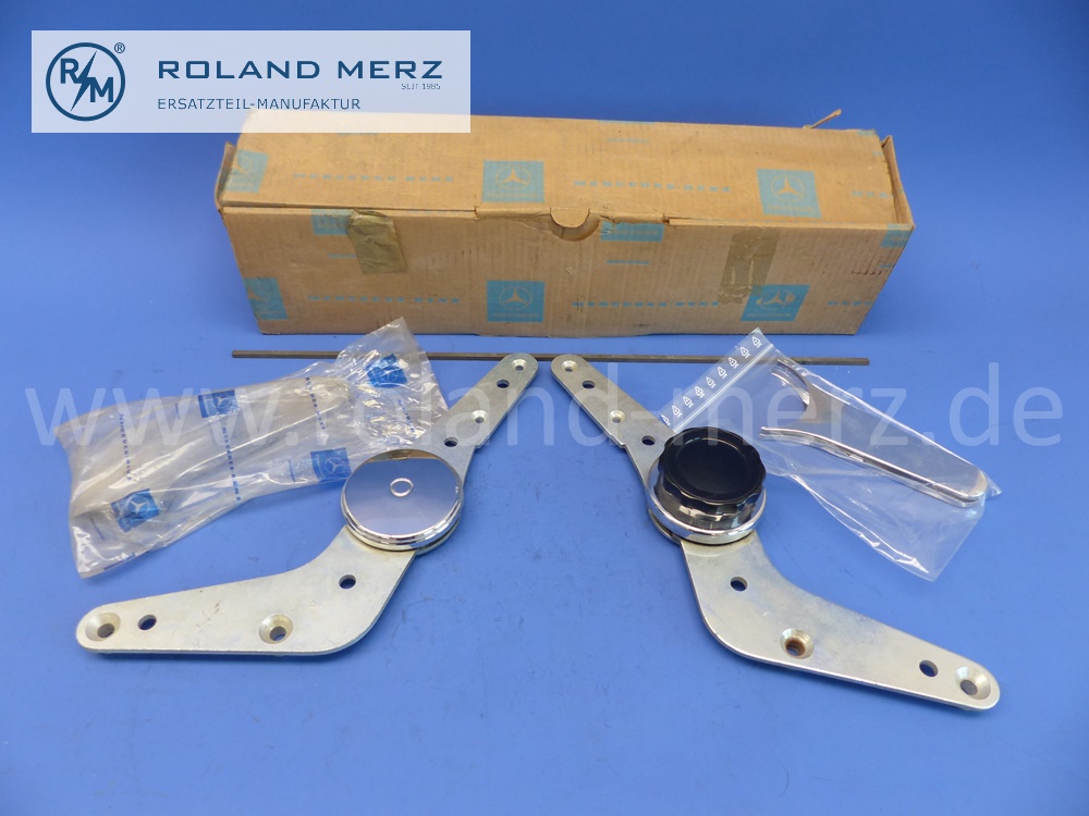 1089101080 complete set backrest adjuster, right front seat, Mercedes W110, W111, W114, W115, original Mercedes spare-part, NOS, without fasteners, small storage marks