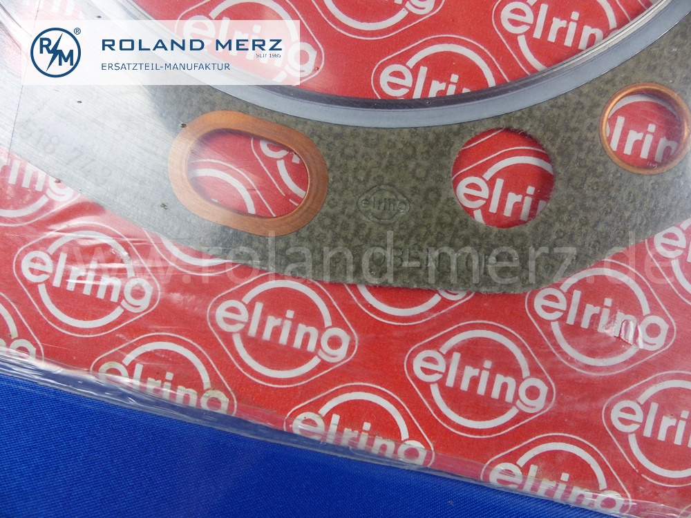 523.143 Elring Zylinderkopfdichtung oben, Mercedes Motor OM355, OM355A, OM355LA, OM346h, 3450160420, Ø 130mm, Original Elring Ersatzteil, NOS