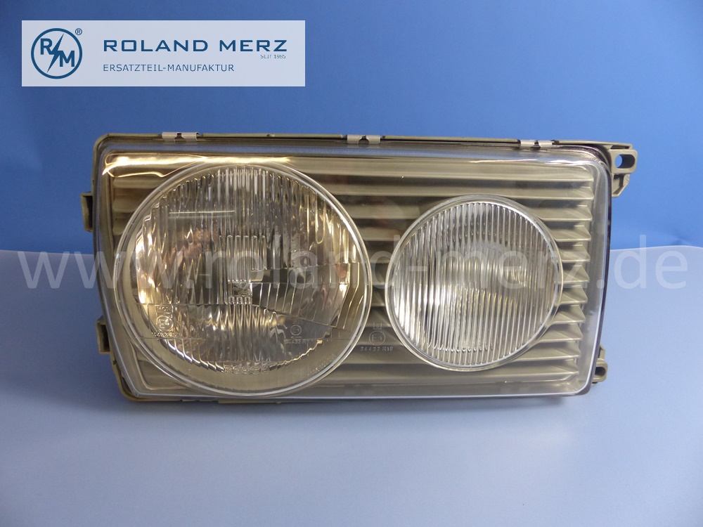 1238203261 Bosch lighting unit, headlamp, H4, with turn signal lamp, right, right hand traffic, Mercedes W123, original Mercedes spare-part, NOS