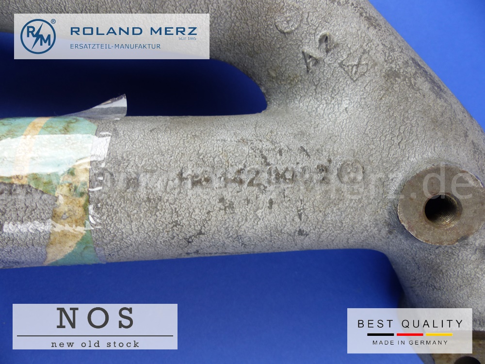 Auspuffkrümmer Mercedes 110 142 80 02 Neuteil NOS Zylinder 1-3 M110, W116, W123, W126