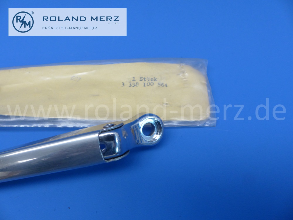 1088200244 wiper arm, right, chrome plated, dull, Mercedes W108, W109, 250S, 250SE, 300SEb, 300SEL - M189, original Mercedes spare-part, NOS