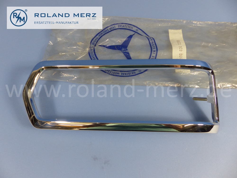 1088260259 ornamental frame, tail lamp right, Mercedes W108, W109, original Mercedes spare-part, NOS