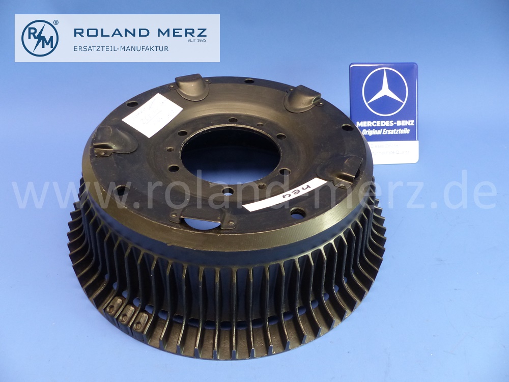 1984200605 brake drum, AL-Fin, 5 ventilation pockets, Mercedes 300SL W198, roadster and gullwing, original Mercedes spare-part, NOS