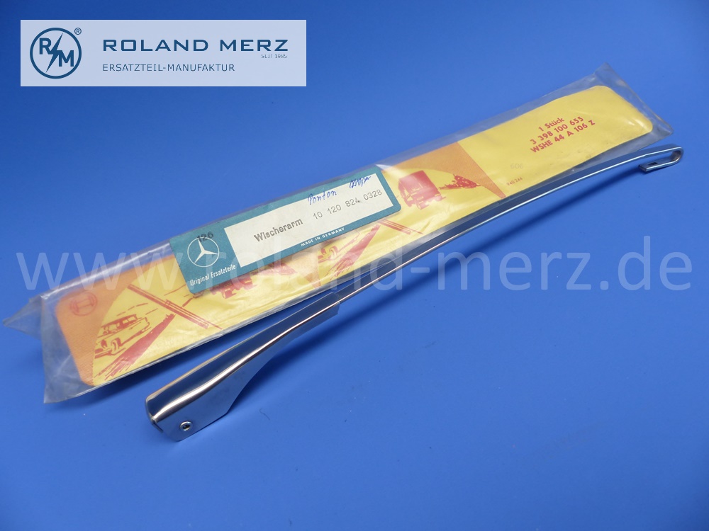 101208240328 1208240328 wiper arm Bosch for Mercedes W120, W121, Ponton 180, 180a, 180b, 180c, 180Db, 180Dc, 190, 190b, Bosch 3398100655, original Mercedes spare-part, NOS