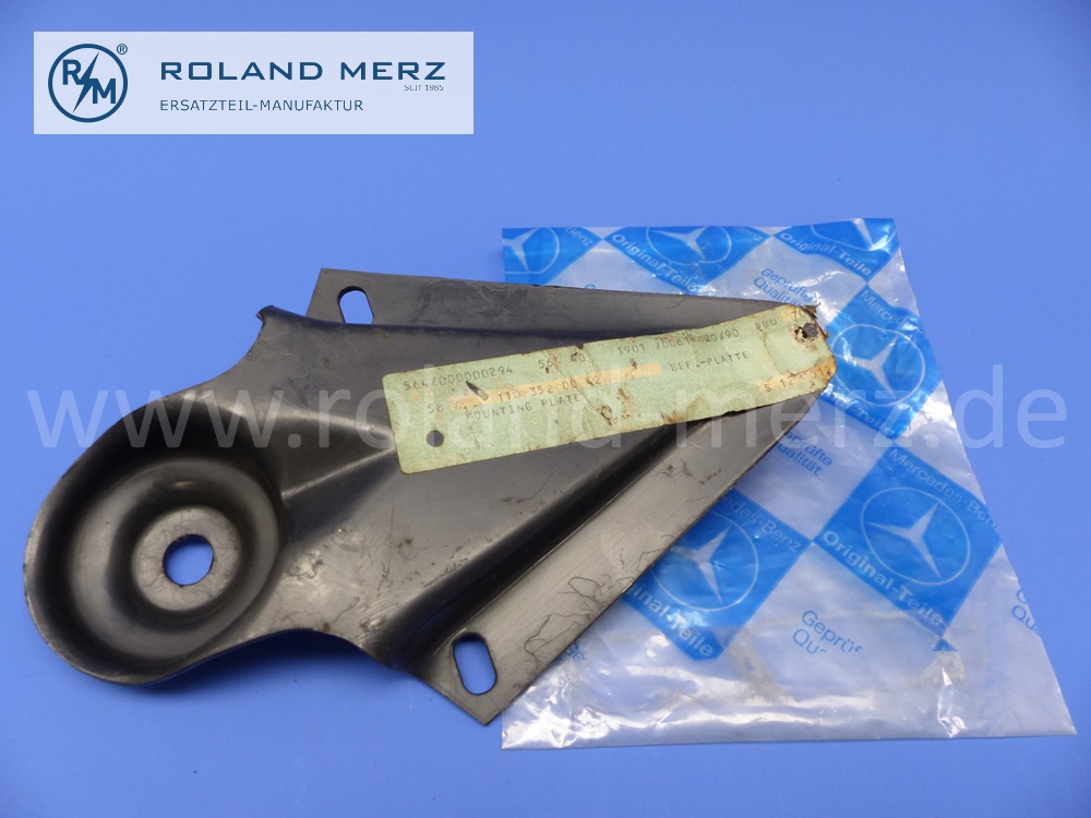 1103520042 mounting plate with retainer, rear axle, Mercedes W108, W109, W110, W111, W112, W113, 190c - 230, 220SEb, 230SL – 280SL, original Mercedes spare part, NOS
