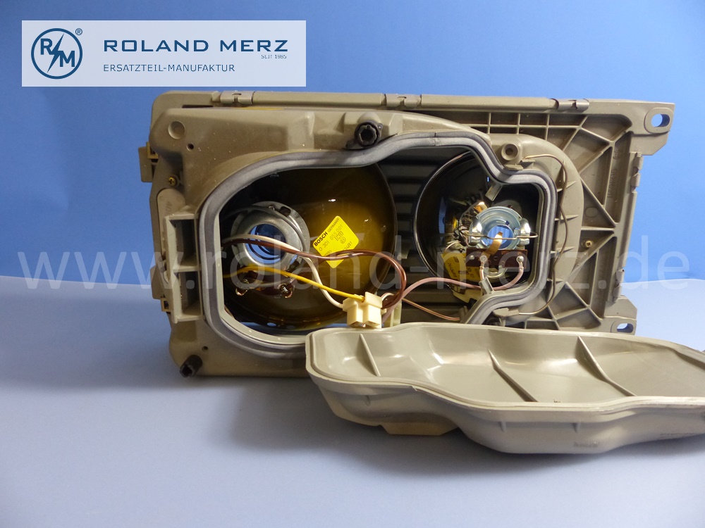 1238203161 Bosch lighting unit, headlamp, H4, left, right hand traffic, Mercedes W123, original Mercedes spare-part, NOS