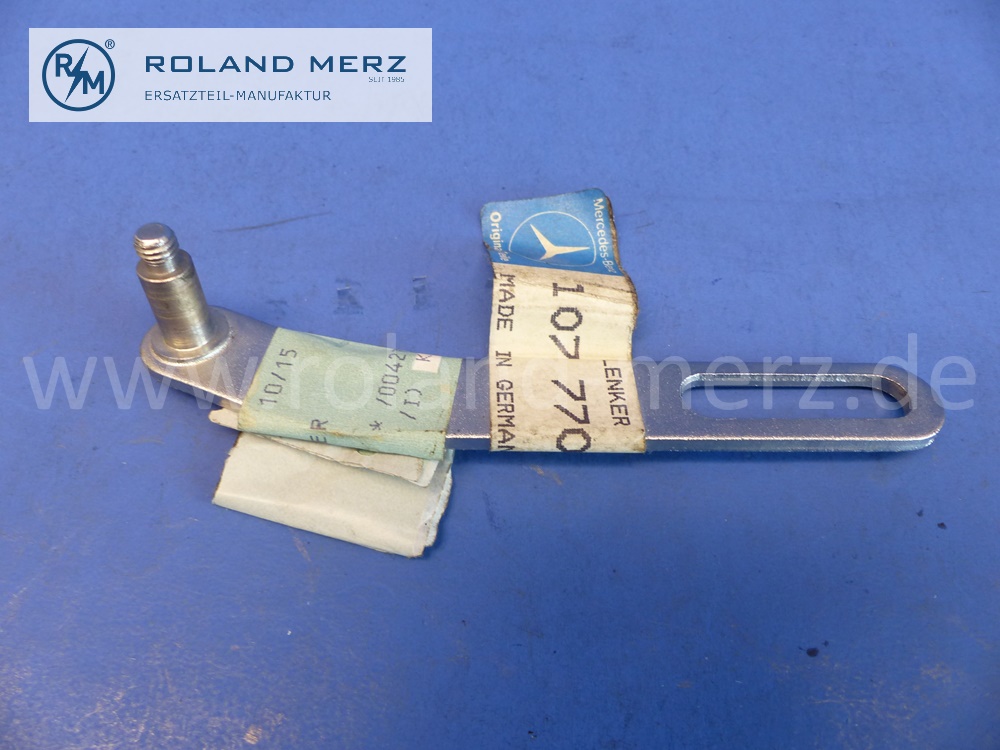 1077700641 guide, handle bar, right, soft top, top folding frame, Mercedes C107, original Mercedes spare-part, NOS