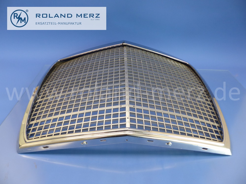 1088880015 Maske Kühler, Kühlermaske, Kühlerverkleidung, Kühlergrill, mit Schutzgitter 1088800185, Mercedes W108, W109, Original Mercedes Neuteil, NOS