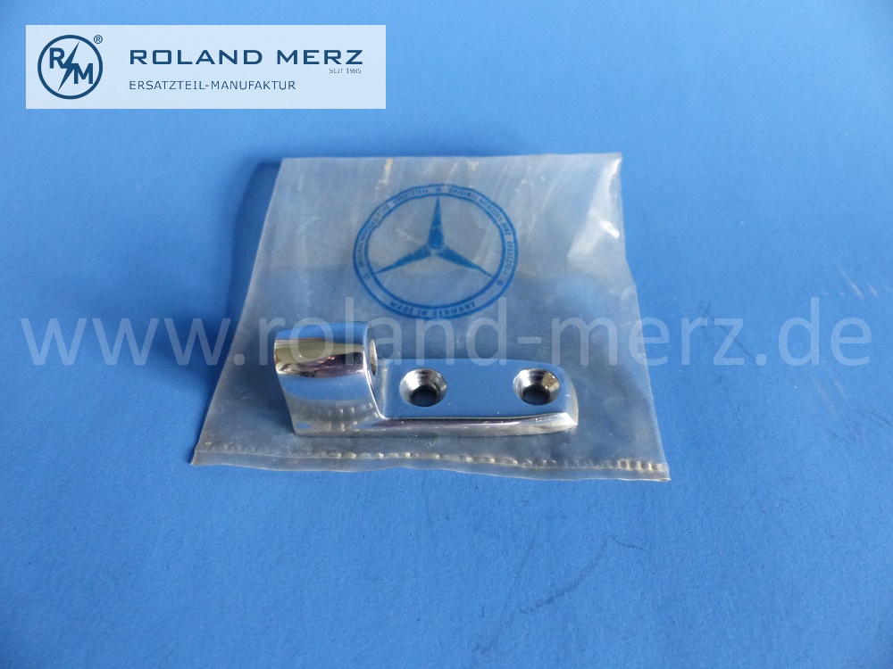 101208110052 1208110052 support, inside, chrome plated, sun visor, Mercedes 180, 180D, 190, 190SL (121.040) 220a, 220S, 300SL Roadster and gullwing, original Mercedes spare-part, NOS