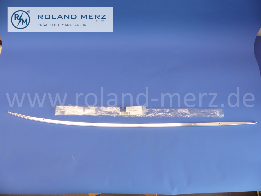 401216980180, 1216980180 Zierstab Kiemen Vorderkotflügel vorne links, Mercedes W121, 190SL, Original Mercedes Neuteil, NOS