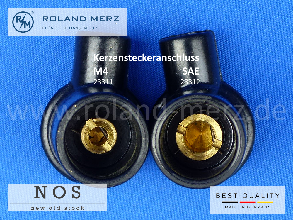 Kerzenstecker 23312 Winkel aus Bakelit SAE für Ø 7mm Zündkabel