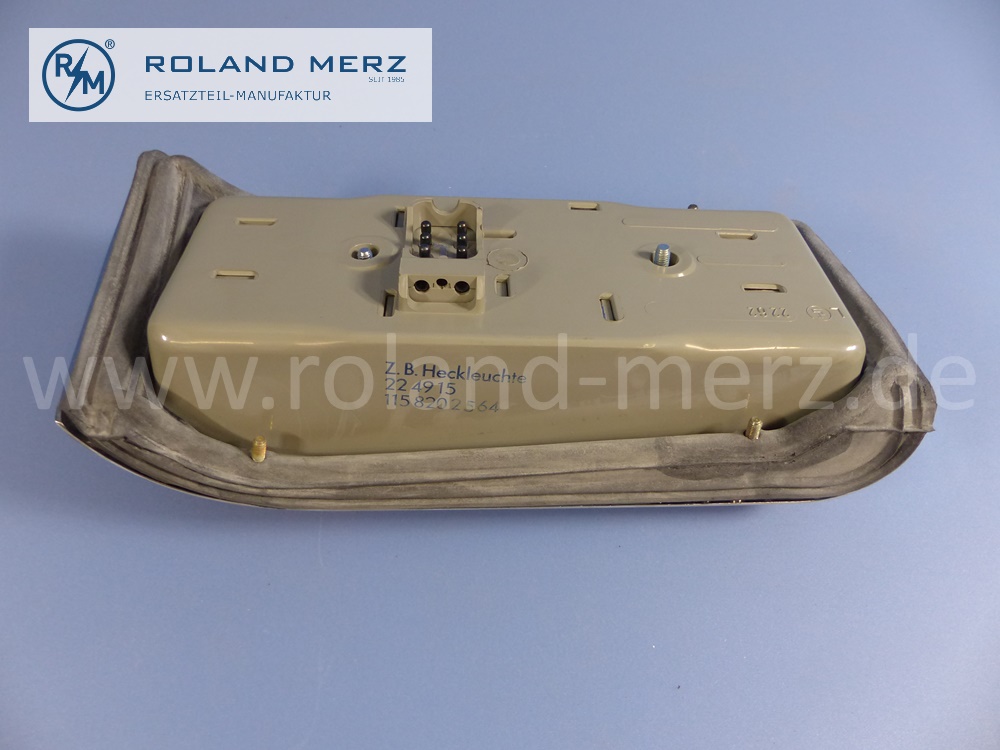 1158202564 rear light cluster, tail lamp, left, older version, with trim frame, Mercedes W114, W115, Strich 8, original Mercedes spare-part, NOS