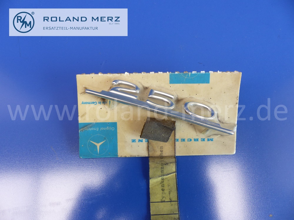 1148170014 type designation, lettering 250 on dashboard for Mercedes W114, Strich 8, Original MB spare part NOS