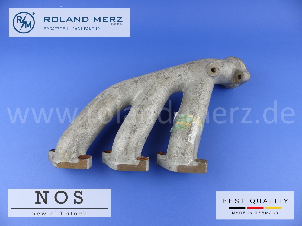 Auspuffkrümmer Mercedes 110 142 80 02 Neuteil NOS Zylinder 1-3 M110, W116, W123, W126