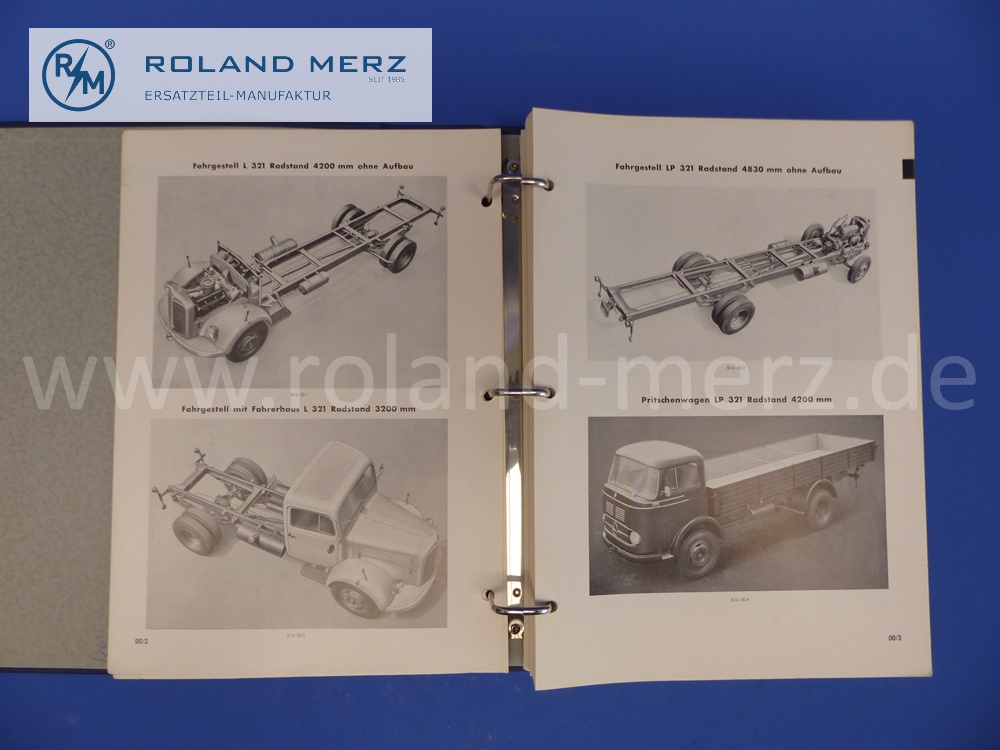 SW12694 Werkstatthandbuch Mercedes, LKW 321 und 322,  in neuwertigem Zustand, da unbenutzt, Ausgabe 1959, Originalausführung von Mercedes