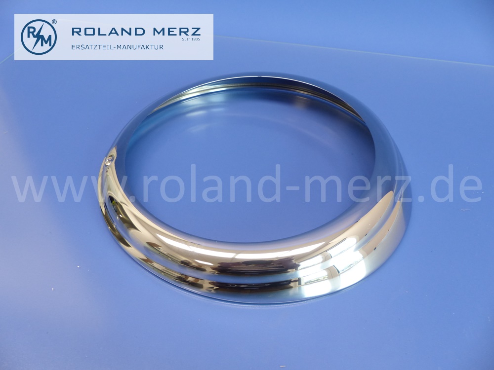 1208260189 ornamental ring, head lamp, chrome plated, Mercedes W120, W121, W105, W128, W180, W187, W198, Ponton, 190SL, 300SL, original Mercedes spare-part, NOS