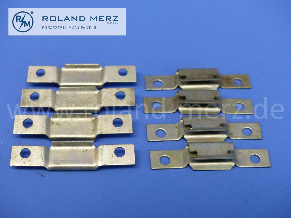 1089880478 clip, clamp, plug-in clip for ornamental bar, windshield, rear window, set (8 pieces), Mercedes W108, W109, W114, W115, W140, original Mercedes spare part, NOS