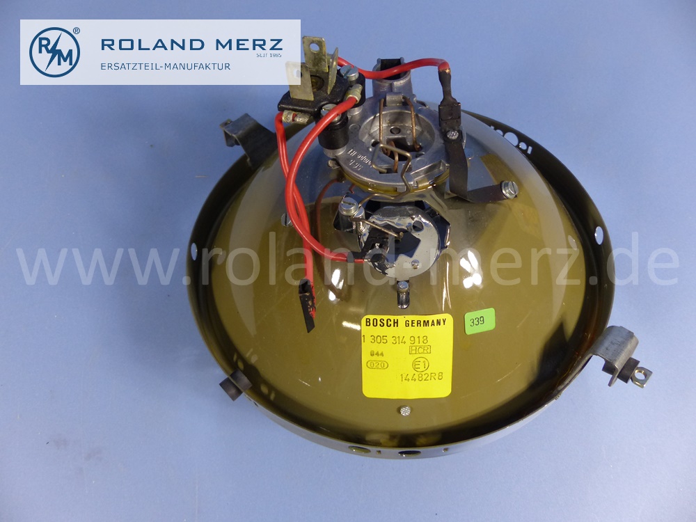 0008263878 Bosch reflector head lamp left and right, Mercedes W114, W115, Strich 8, SA 55570, original Mercedes spare-part, NOS