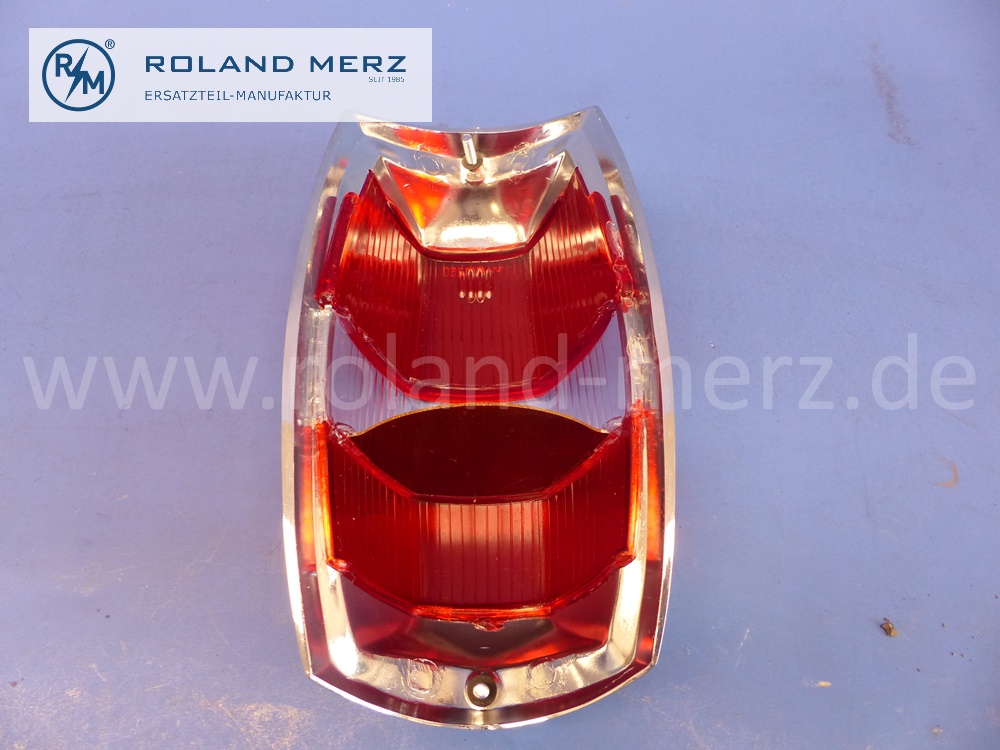 101808200471 1808200471 lens tail light, red - white - red, Export, late large version, Mercedes W105, W120, W121, W128, W180, 190SL, Ponton, original Mercedes spare-part, NOS