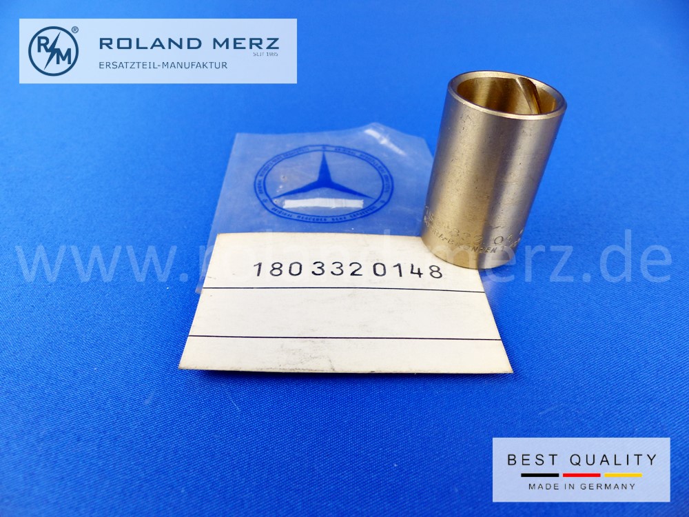 1803320148 Buchse für Achsschenkelbolzen, 38mm lang für Mercedes 180 - 220SE, 190SL, Original MB-Neuteil, NOS