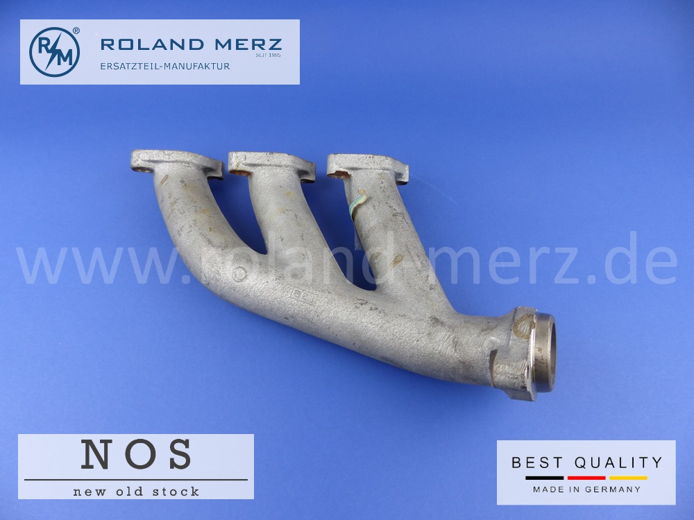 Auspuffkrümmer Mercedes 110 142 80 02 Neuteil NOS Zylinder 1-3 M110, W116, W123, W126