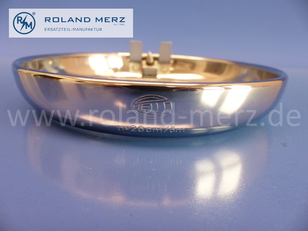 0008264689 cover ring head lamp, chrome plated, cross clotted screw, Mercedes W120, W121, Ponton, W128, original Mercedes spare-part, NOS