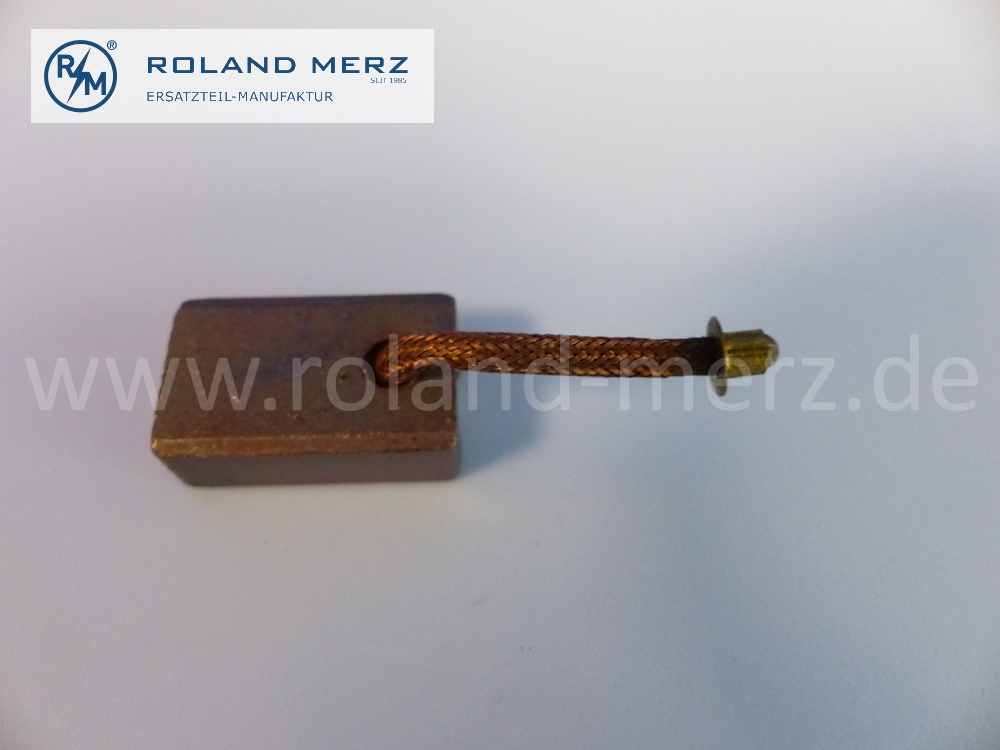 2007014019 Bosch Bürstensatz, Kohlesatz, Kohlebürstensatz für Anlasser (4 Stück) MB 0001514314 / 0001515314  L. 25,50 mm, D. 9,00 mm, H. 15,85 mm, Leiterlänge 36,00 mm, E. 2007014053, Original Bosch-Neuteil, NOS