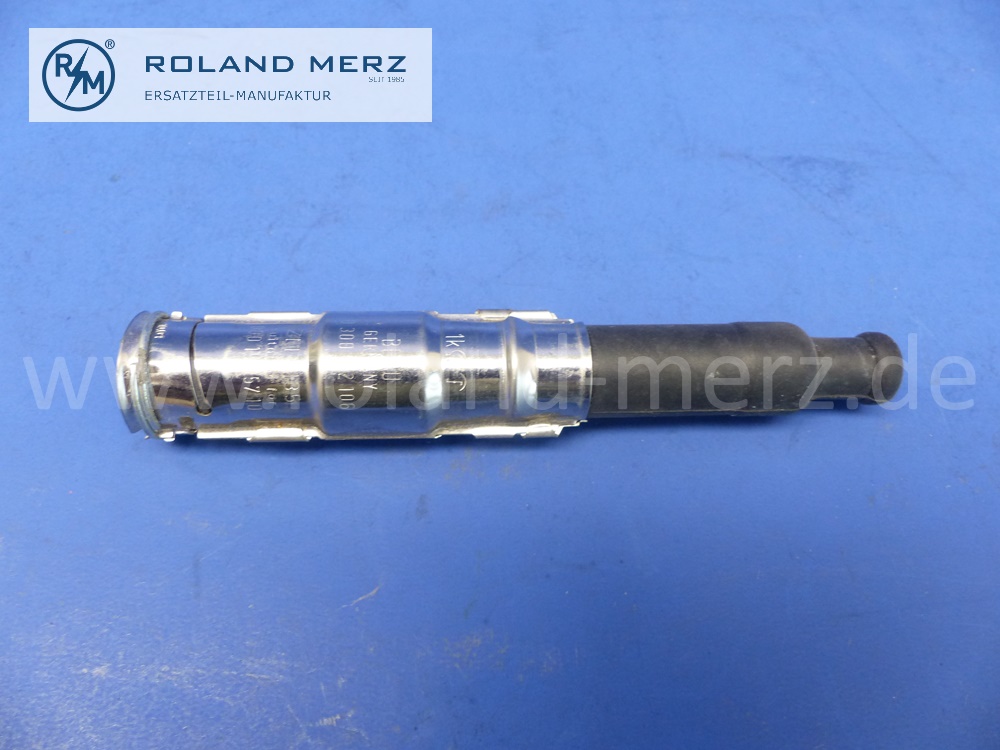 ZLE135, spark plug connector, interference suppressed, 1 kOhm, M3, 132mm, BERU 0300152106, Mercedes M102, M103, 0001565710, orignial BERU spare part, NOS