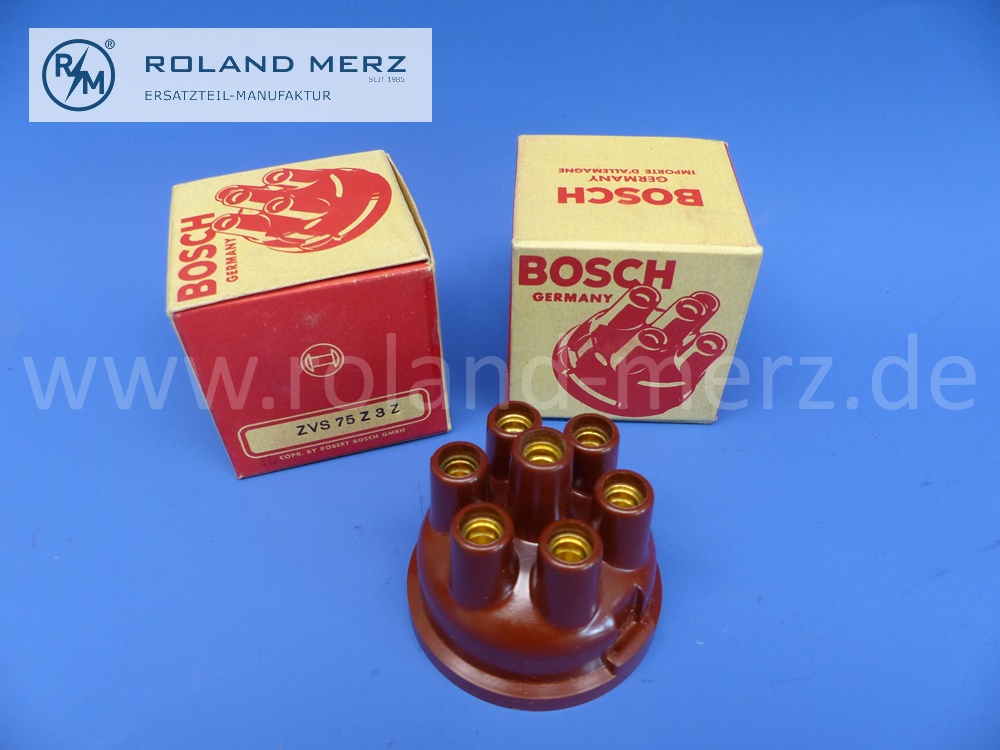ZVS75Z3Z Bosch Verteilerkappe 6 Zylinder, für BMW 326, 326A, 320, 327, 328, 90PS Zündverteiler VE6, VE6A, VE6B, VE6C, VK6, Original Bosch Neuteil, NOS