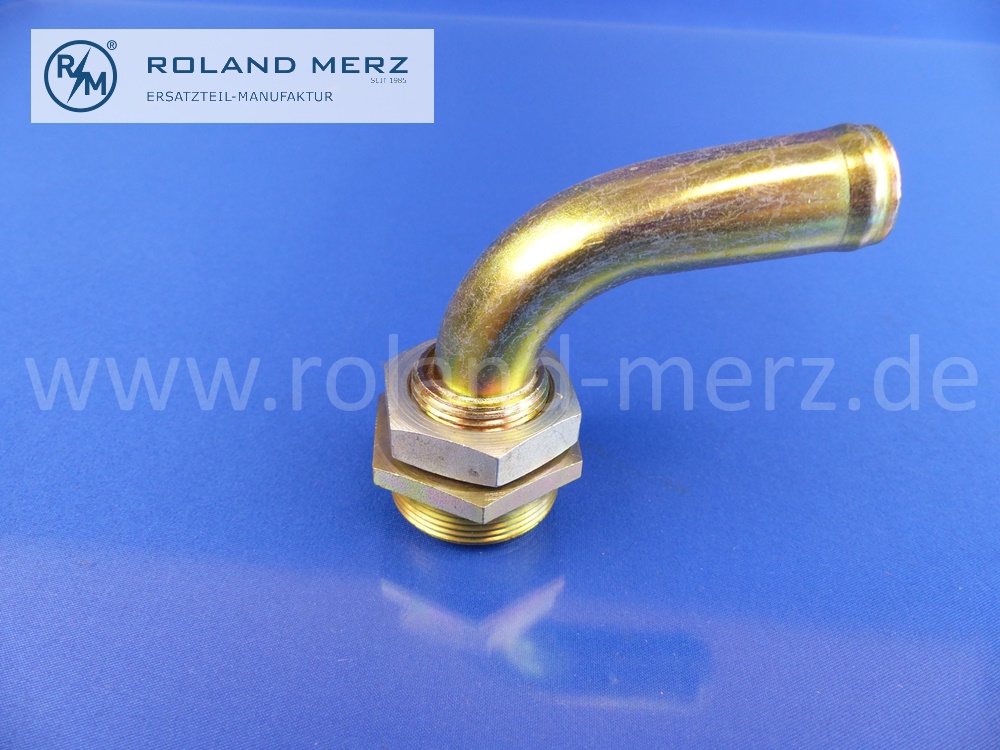 1302000119 Rohrkrümmer, Rohrbogen Heizungsanschluss, Mercedes M121, M129, M130, M180, OM621, M108, M129, Ersatz für 1802000619, Original MB Neuteil, NOS