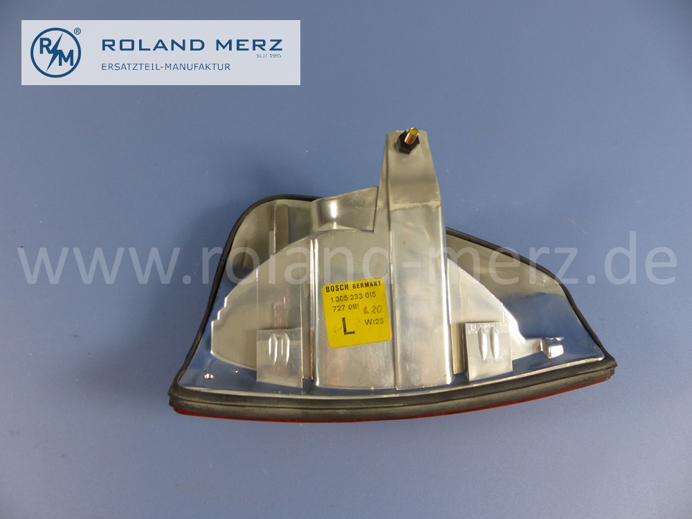1238202561 Bosch lighting unit, headlamp, H4, with turn signal lamp, left, right hand traffic, Mercedes W123, original Mercedes spare-part, NOS