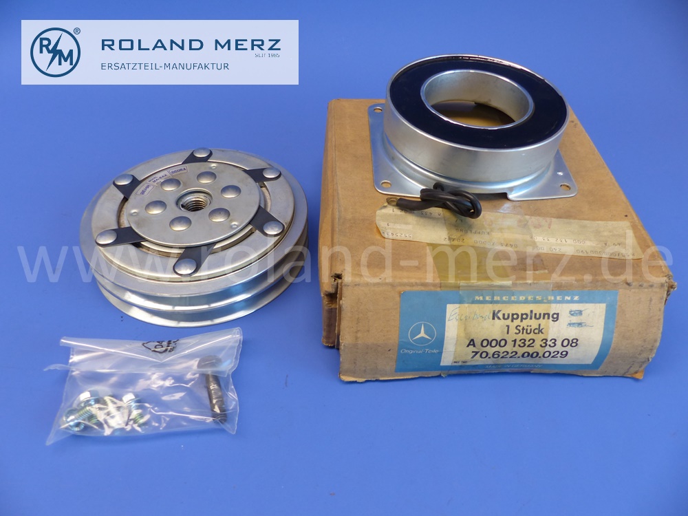 0001323308 Kupplung kompl. für Kältekompressor, Klimakompressor, Mercedes M100, M115, M121, M130, OM615, OM616, OM617, OM621, Original Mercedes Neuteil, NOS