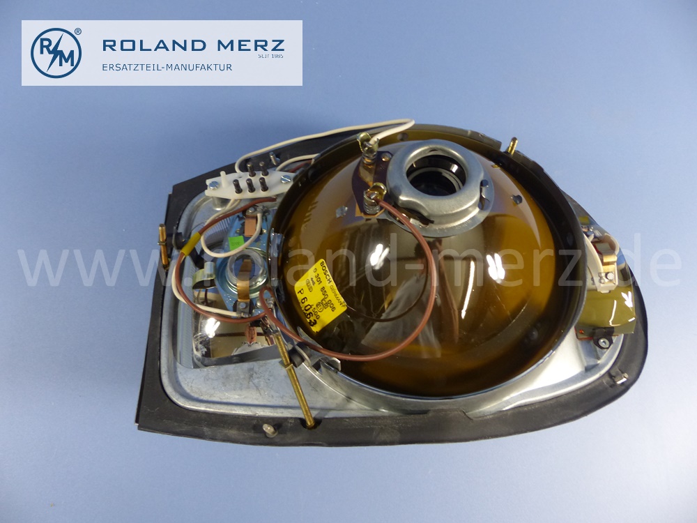 1088200061 Bosch lighting unit, headlamp, asymmetric, right hand traffic, left and right, Mercedes W108, W109, W111, W112, original Mercedes spare-part, NOS