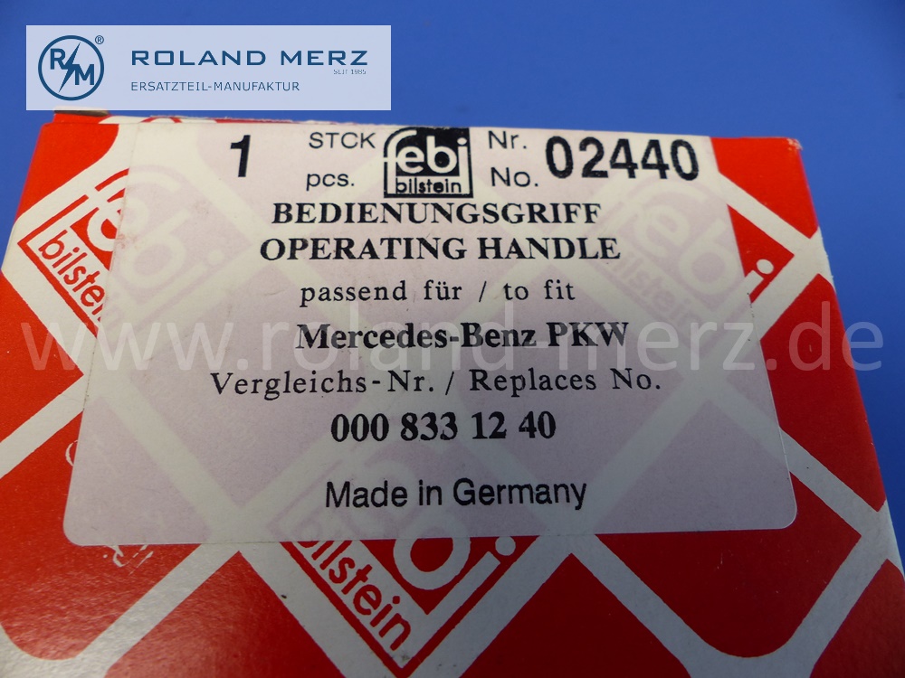 0008331240 Bedienungsgriff, Bedienscheibe Heizung, Heizungsbedienscheibe rot für Mercedes W113 Pagode, 250SL spät und 280SL, Qualitsprodukt aus deutscher Fertigung, Febi Original Neuteil, NOS