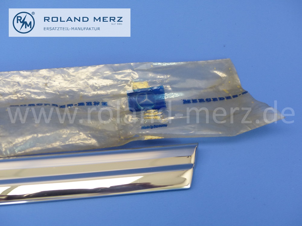 1137280130 Zierstab Bordkante Tür, Mercedes W113, Pagode 230SL – 280SL, links und rechts, Originalteil 100% passgenau,  E. 1137280230, Original Mercedes Neuteil, NOS