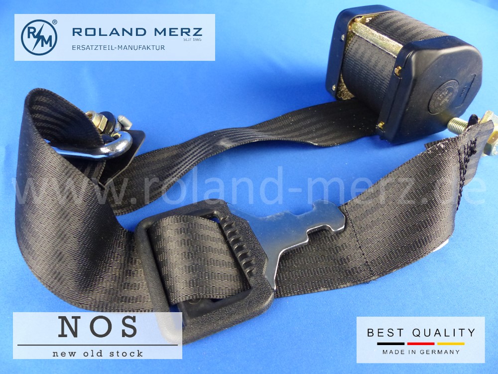126 860 28 85 Sicherheitsgurt ohne Verschluss für Beifahrersitz Mercedes 280 S, SE, SEL, 380SE, 500SE, 500SEL und 300 SD Turbodiesel Original MB-Neuteil NOS